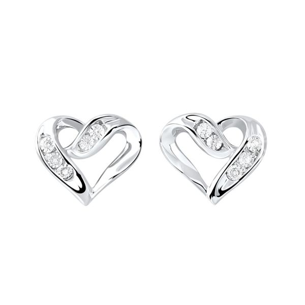 Silver Heart Earrings Van Adams Jewelers Snellville, GA