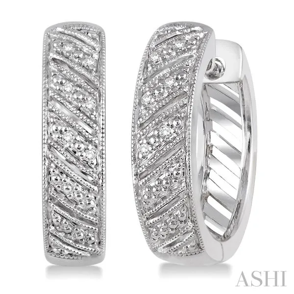 Silver Diamond Hoop Earrings Van Adams Jewelers Snellville, GA