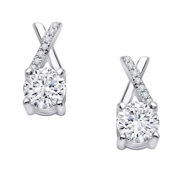 Lafonn Jewelry Silver Earrings with Simulated Stones Van Adams Jewelers Snellville, GA