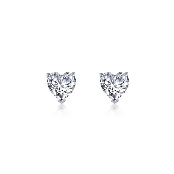 3.5 CTW Heart Solitaire Stud Earrings Van Adams Jewelers Snellville, GA