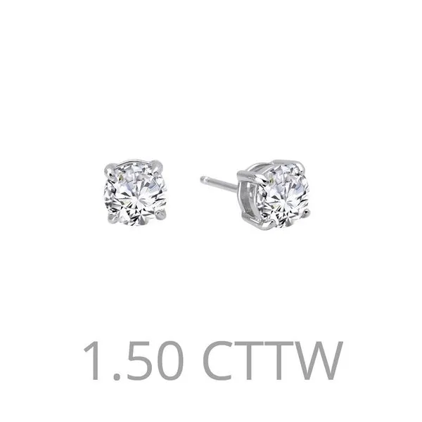 Lafonn Sterling Silver Stud Earrings 1.50 CT Van Adams Jewelers Snellville, GA
