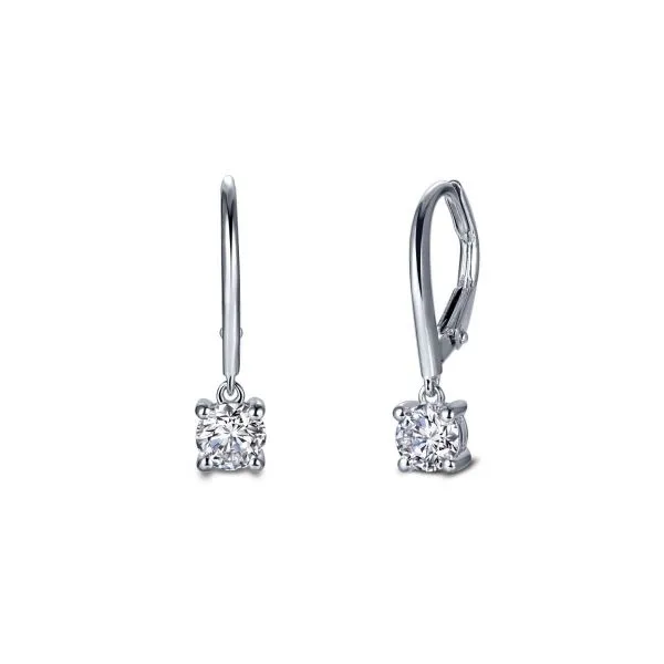 .92 CTW Leverback Solitaire Drop Earrings Van Adams Jewelers Snellville, GA
