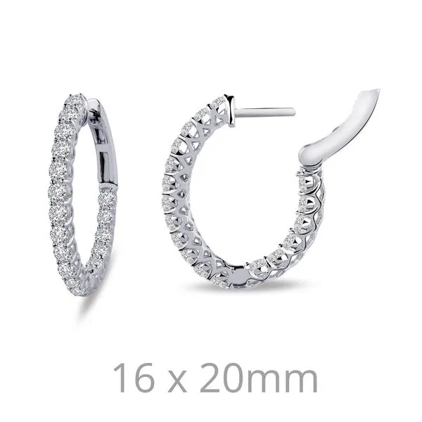 Lafonn Sterling Silver Hoop Earrings Van Adams Jewelers Snellville, GA
