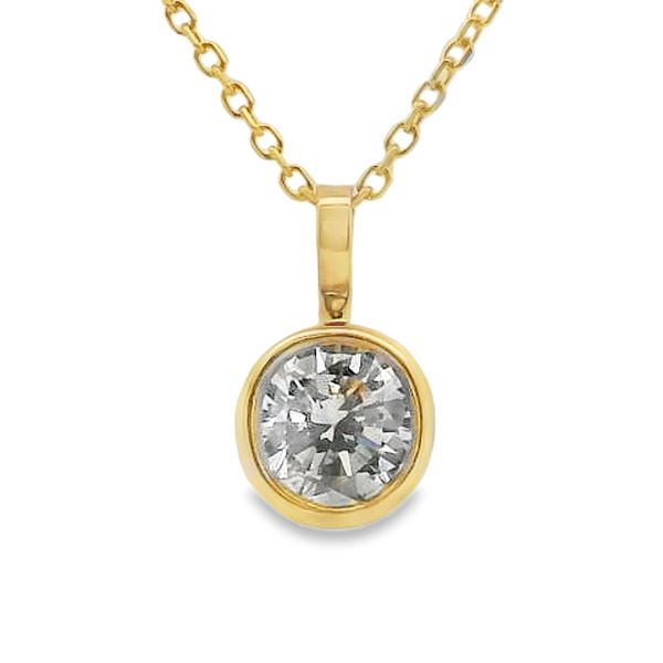 1/2 CT Diamond Bezel Necklace Image 2 Van Adams Jewelers Snellville, GA
