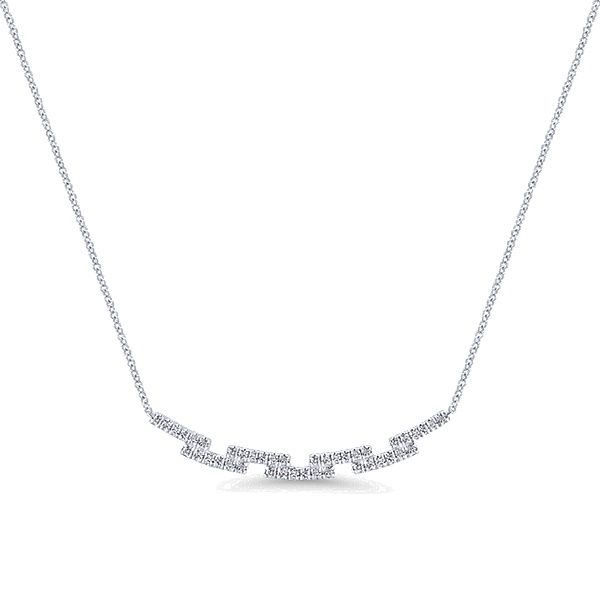 Gabriel & Co. 14K White Gold Diamond Necklace Van Adams Jewelers Snellville, GA