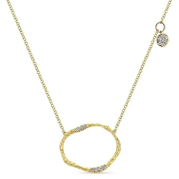 Gabriel & Co. 14K Yellow Gold Diamond Pendant Van Adams Jewelers Snellville, GA