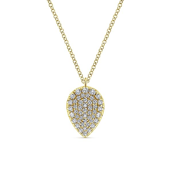 Gabriel & Co. 14K Yellow Gold Diamond Pendant Van Adams Jewelers Snellville, GA