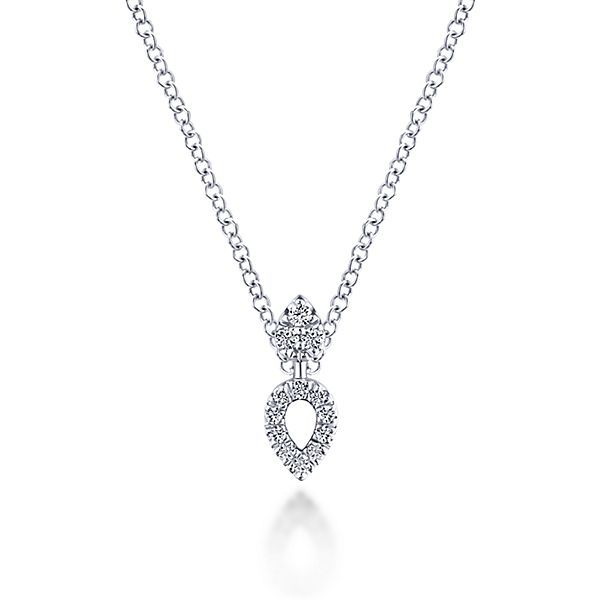 Gabriel & Co. 14K White Gold Diamond Pendant Van Adams Jewelers Snellville, GA
