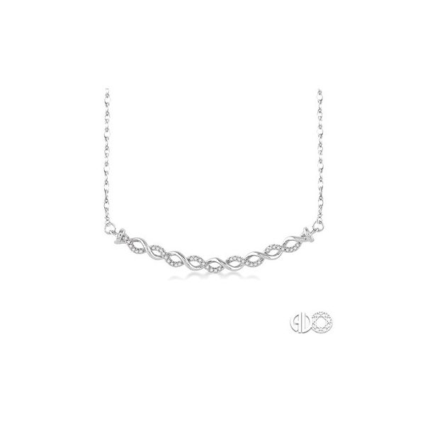 10K White Gold Twisted Infinity Diamond Pendant Van Adams Jewelers Snellville, GA