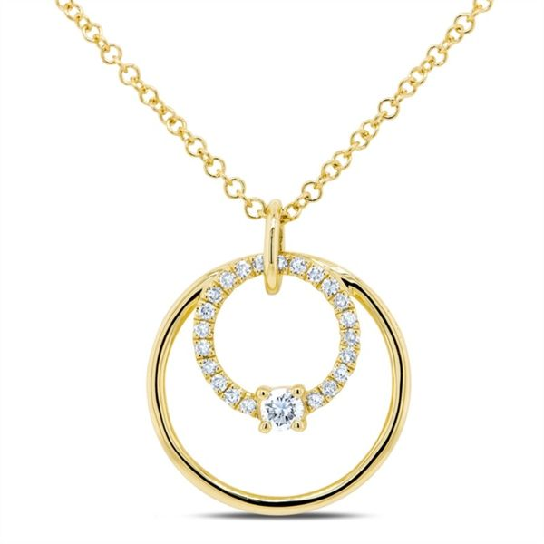14K Yellow Gold Diamond Pendant Van Adams Jewelers Snellville, GA