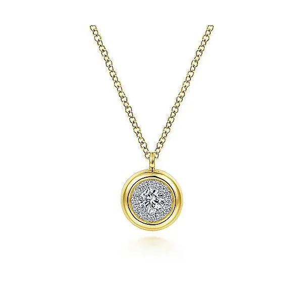 14K Yellow Gold Diamond Necklace Van Adams Jewelers Snellville, GA