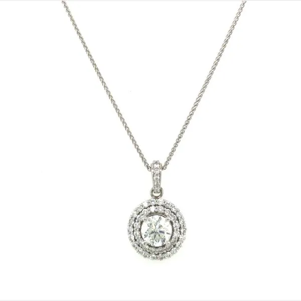 Double Halo Diamond Fashion Pendant Image 2 Van Adams Jewelers Snellville, GA