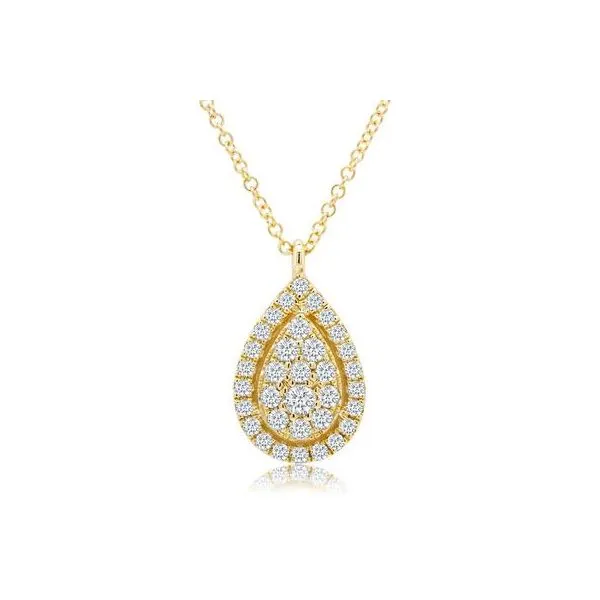 0.48CT DIAMOND PAVE PEAR NECKLACE Van Adams Jewelers Snellville, GA