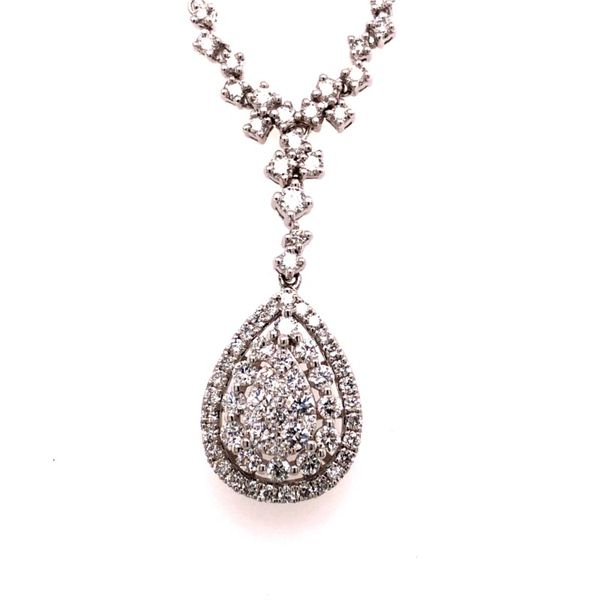 Diamond Pear Shaped Drop Necklace Van Adams Jewelers Snellville, GA