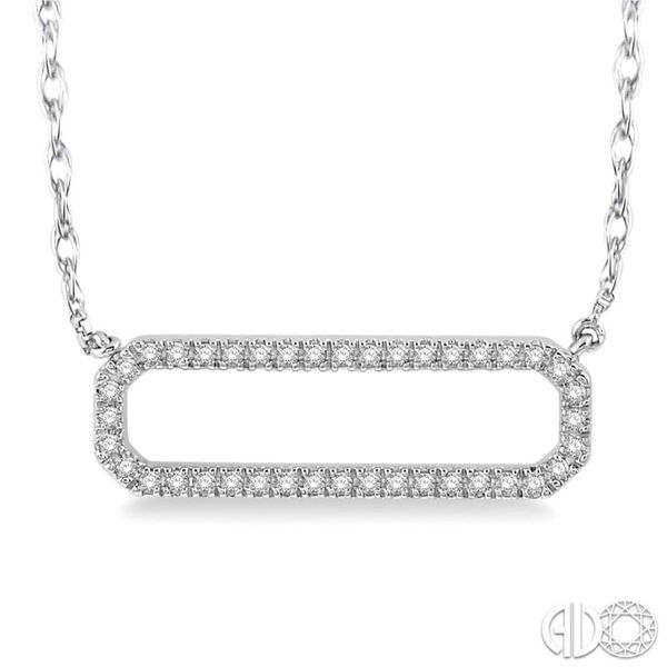 Diamond Rounded Rectangle Necklace Van Adams Jewelers Snellville, GA