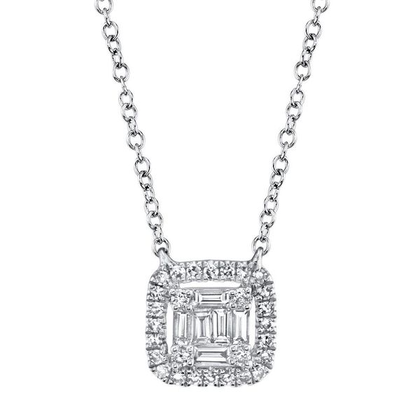 Baguette And Round Diamond Necklace Van Adams Jewelers Snellville, GA