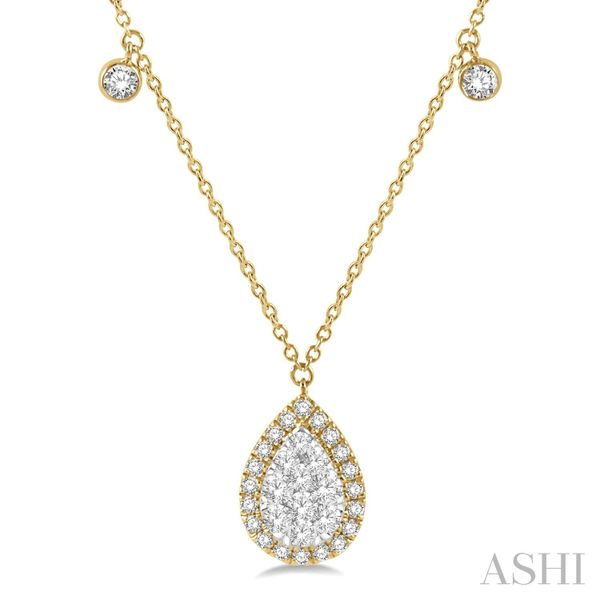 Pear Shape Lovebright Diamond Necklace Image 2 Van Adams Jewelers Snellville, GA
