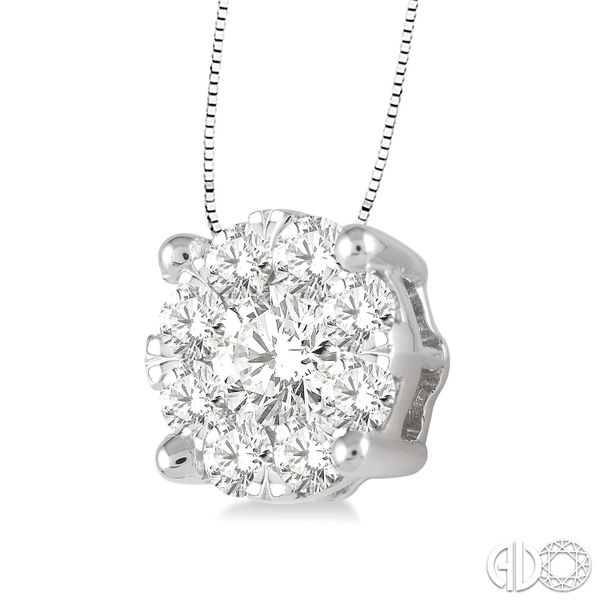 14K White Gold Lovebright Diamond Pendant Image 2 Van Adams Jewelers Snellville, GA