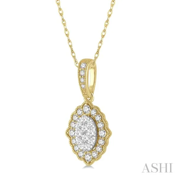 Oval Shape Lovebright Diamond Pendant Image 2 Van Adams Jewelers Snellville, GA