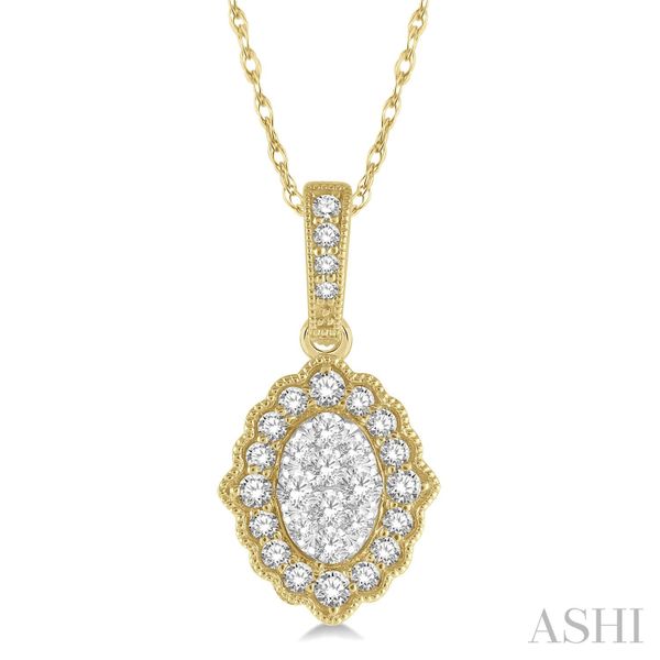 Oval Shape Lovebright Diamond Pendant Van Adams Jewelers Snellville, GA
