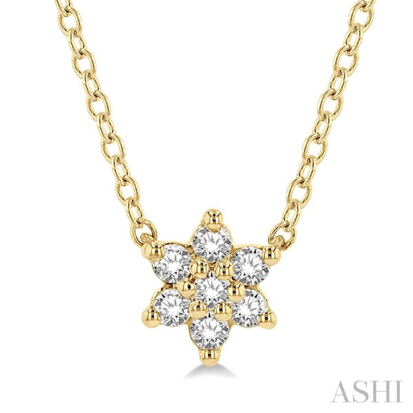 Flower Shape Petite Diamond Fashion Pendant Van Adams Jewelers Snellville, GA