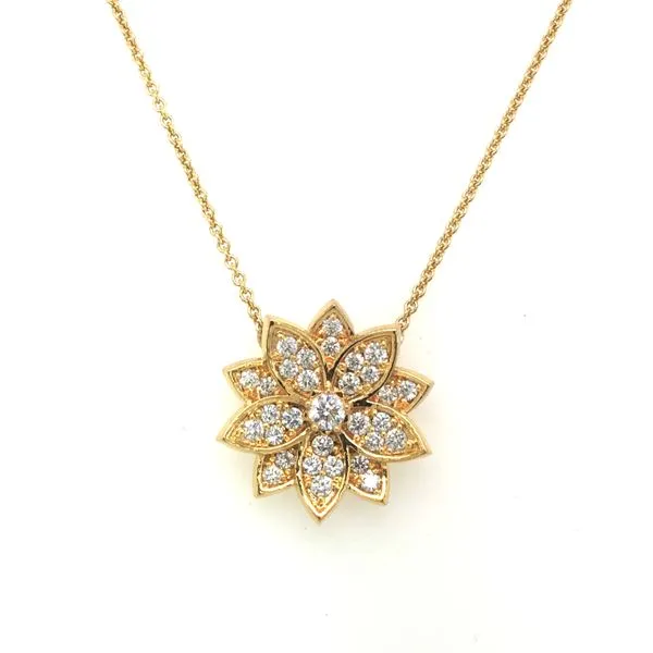 Diamond Flower Necklace Van Adams Jewelers Snellville, GA