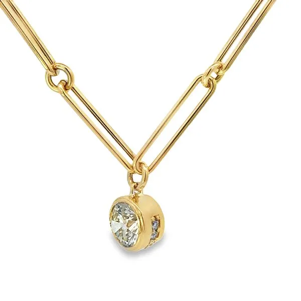 2 CT Diamond Bezel Necklace Image 2 Van Adams Jewelers Snellville, GA