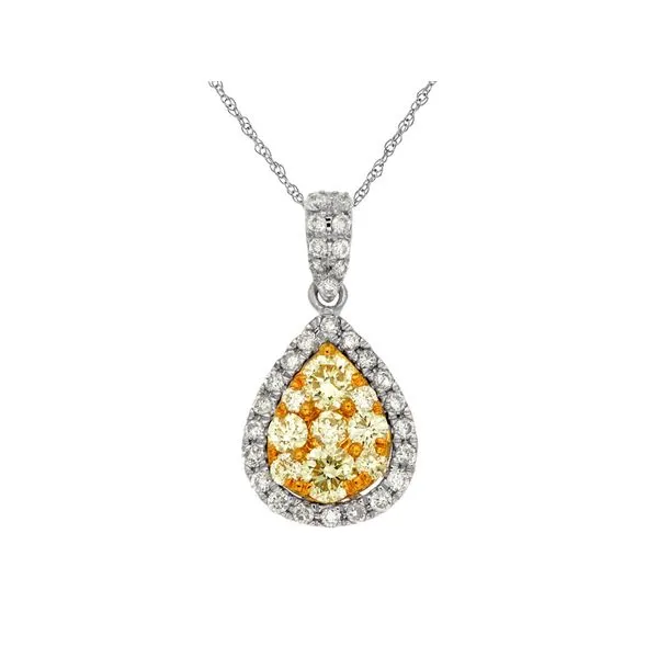 YELLOW DIAMOND AND DIAMOND NECKLACE Van Adams Jewelers Snellville, GA