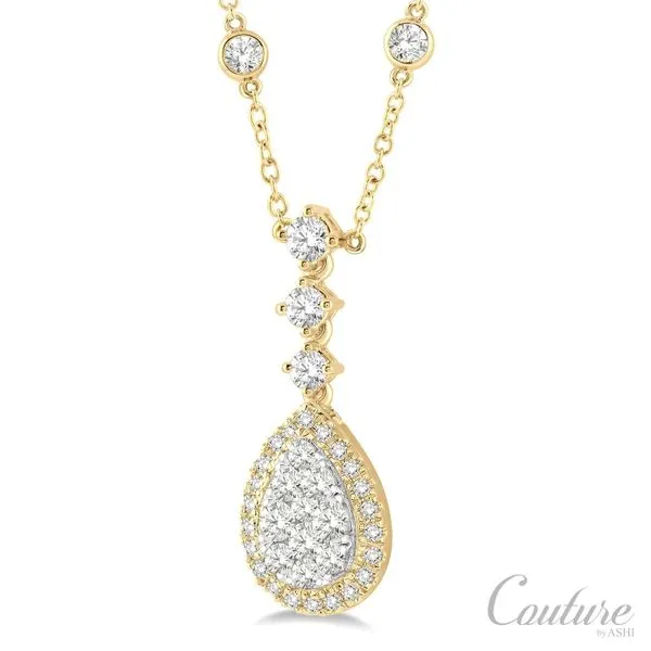 Fiori Pear Drop Pendant Image 2 Van Adams Jewelers Snellville, GA