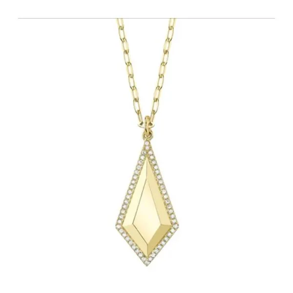 0.13CT DIAMOND GEO CUT PAPER CLIP LINK NECKLACE