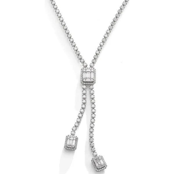 5 CT Diamond Lariat Necklace Image 2 Van Adams Jewelers Snellville, GA