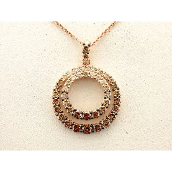 Le Vian Ombre Pendant featuring Chocolate Ombré Diamonds® set in 14K Strawberry Gold® Van Adams Jewelers Snellville, GA