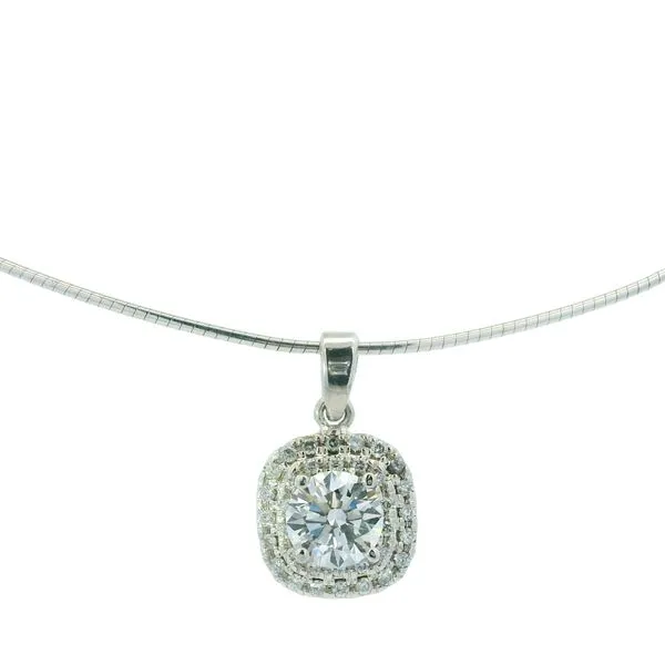 14K White Gold Lab Diamond Wire Necklace Van Adams Jewelers Snellville, GA