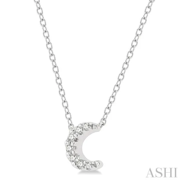 Crescent Petite Diamond Fashion Pendant Image 2 Van Adams Jewelers Snellville, GA
