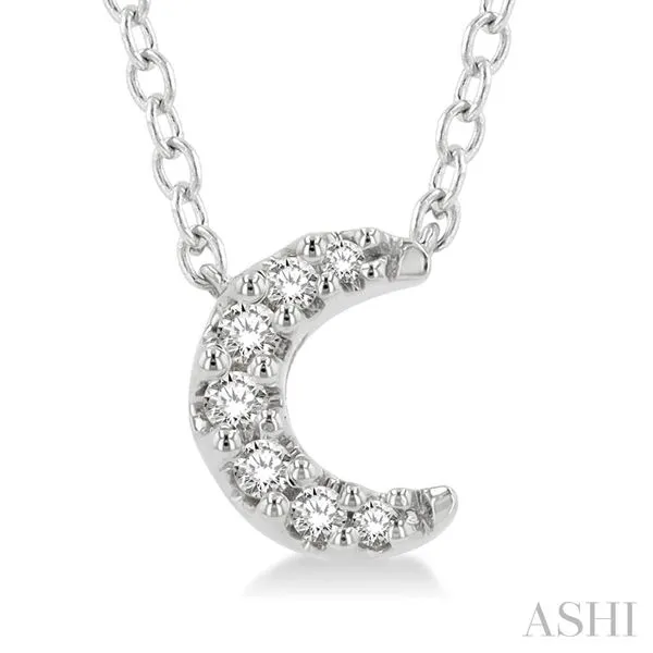 Crescent Petite Diamond Fashion Pendant Image 3 Van Adams Jewelers Snellville, GA