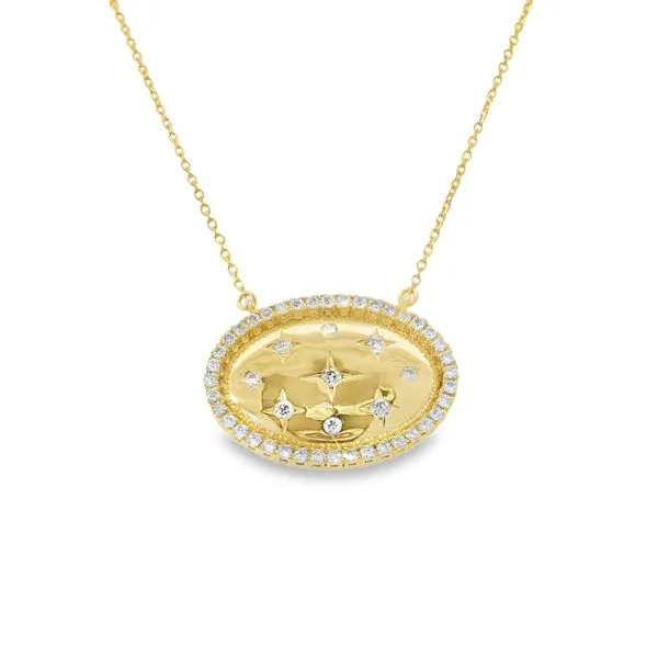 Elegant Gold and Diamond Pendant Image 2 Van Adams Jewelers Snellville, GA