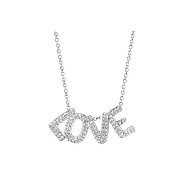 0.28CT DIAMOND \LOVE\ NECKLACE