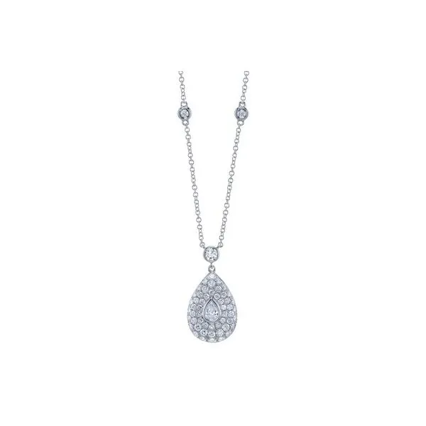 0.99CT DIAMOND PEAR BEZEL NECKLACE Van Adams Jewelers Snellville, GA