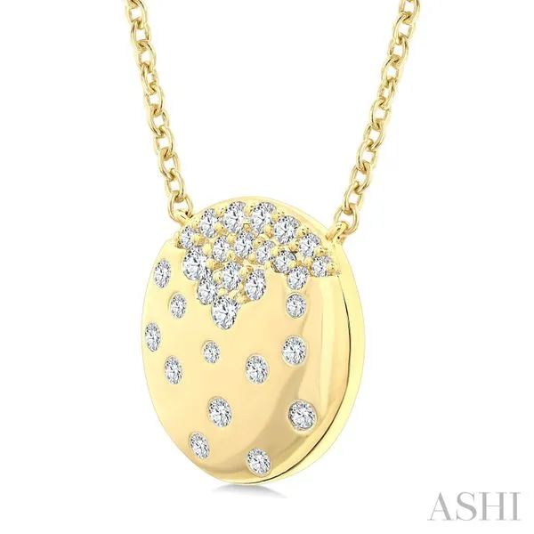 Mosaic Circle Diamond Fashion Pendant Image 2 Van Adams Jewelers Snellville, GA