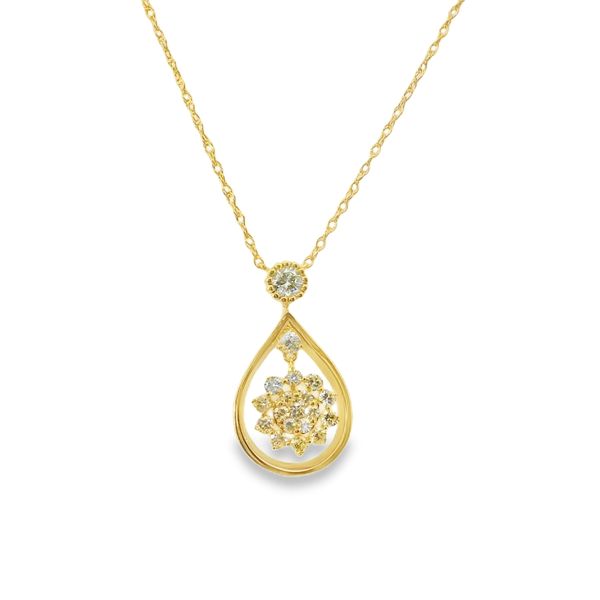 Diamond Floral Drop Necklace Van Adams Jewelers Snellville, GA