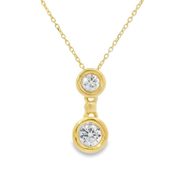Bezel Diamond Necklace Image 2 Van Adams Jewelers Snellville, GA