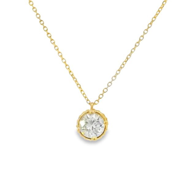 Diamond Solitaire Necklace with Hidden Halo Van Adams Jewelers Snellville, GA