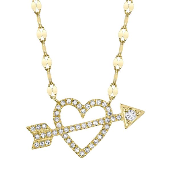 0.16CT DIAMOND HEART & ARROW SPARKLE CHAIN NECKLACE Van Adams Jewelers Snellville, GA