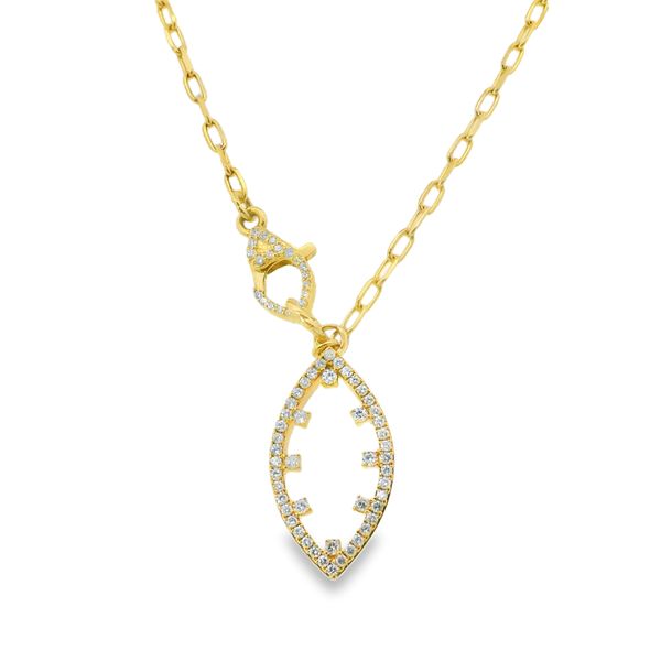 Marquise Diamond Fashion Necklace with Diamond Clasp Van Adams Jewelers Snellville, GA