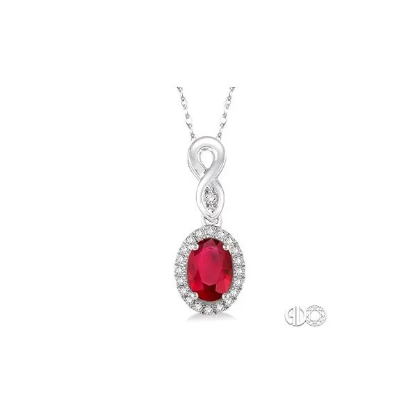 14K White Gold Ruby Pendant Van Adams Jewelers Snellville, GA