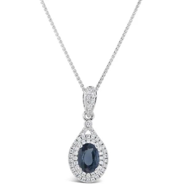 14K White Gold Sapphire Pendant Van Adams Jewelers Snellville, GA