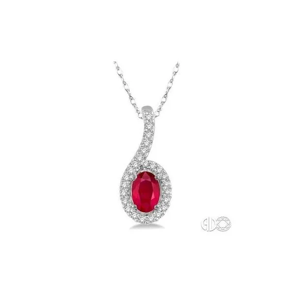 10K White Gold Ruby Pendant Van Adams Jewelers Snellville, GA