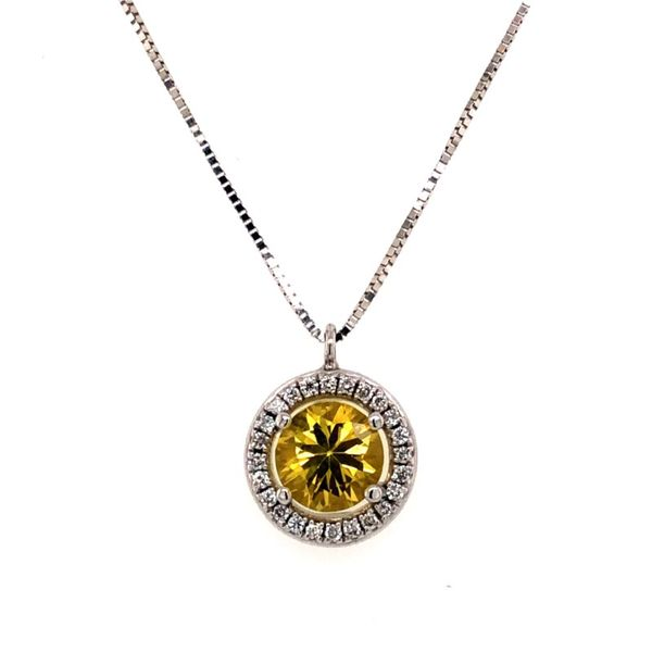 14K White Gold Citrine Pendant Van Adams Jewelers Snellville, GA