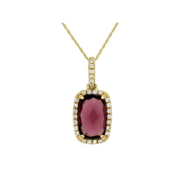 Rhodolite Garnet and Diamond Necklace Van Adams Jewelers Snellville, GA