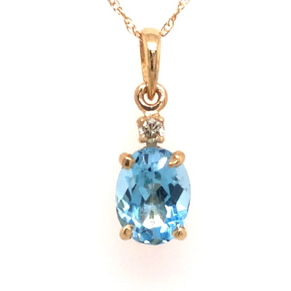 Aquamarine Necklace Image 2 Van Adams Jewelers Snellville, GA